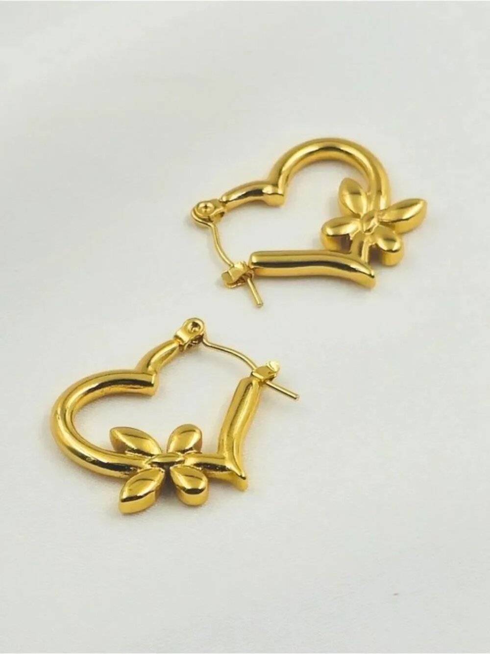 Floral Hoop Earrings Q1107